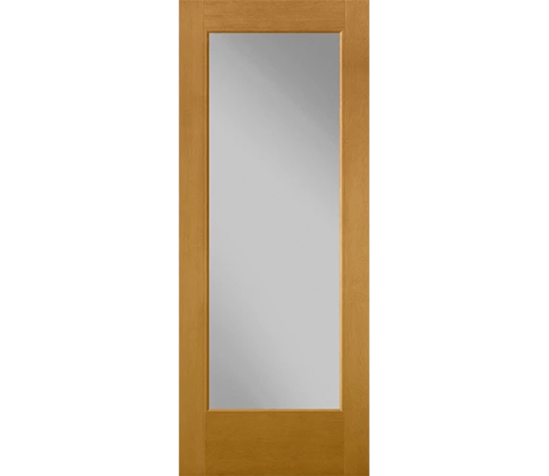  Flush Glazed Full Light Fiberglass Entry Door